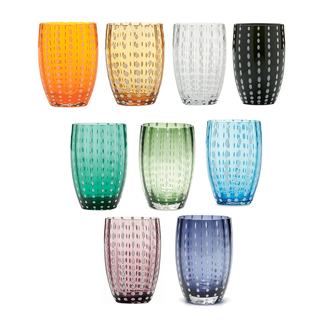 Set 6 Vasos De Vidrio De Color